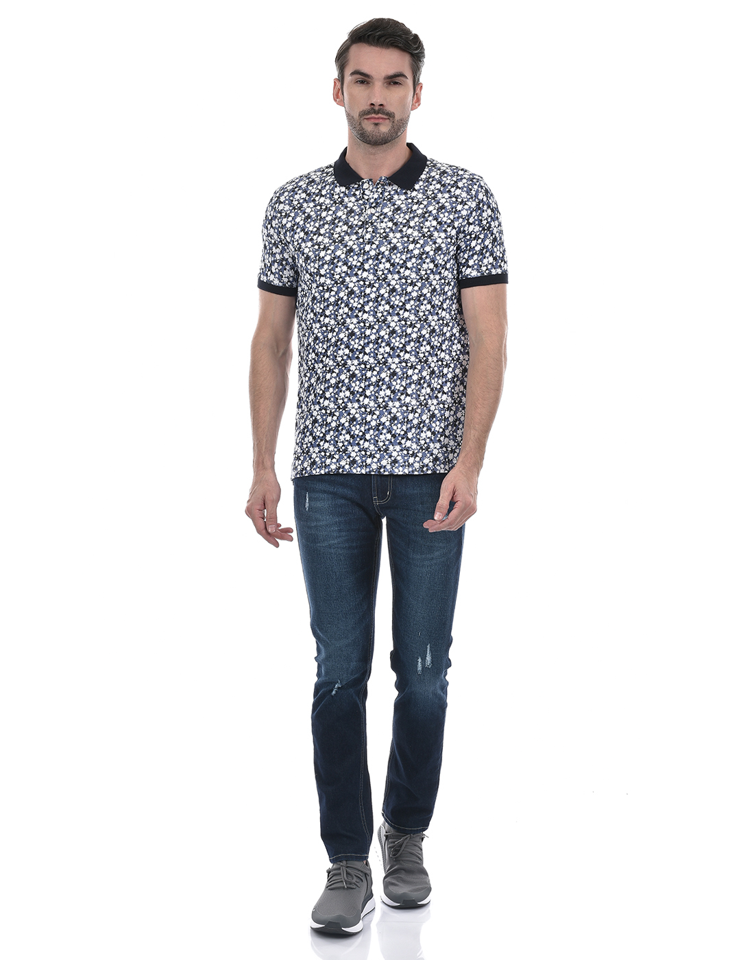 Numero Uno Men Floral Print Multicolor T-Shirt